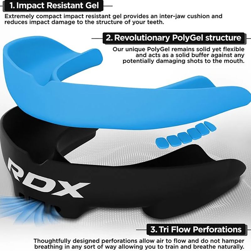 Detský chránič čeľuste  RDX Mouth Junior blue 2