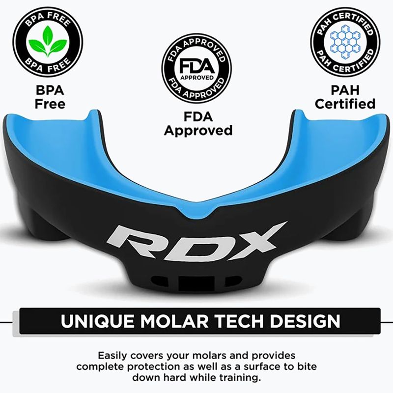 Detský chránič čeľuste  RDX Mouth Junior blue 3