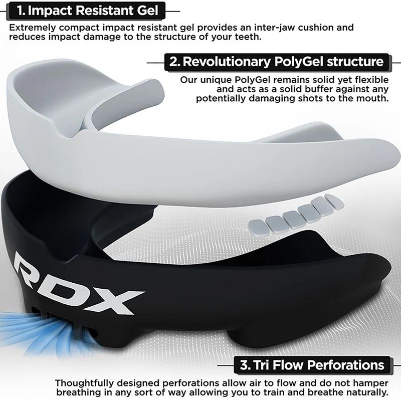 Chránič čeľuste RDX Mouth black/white 2