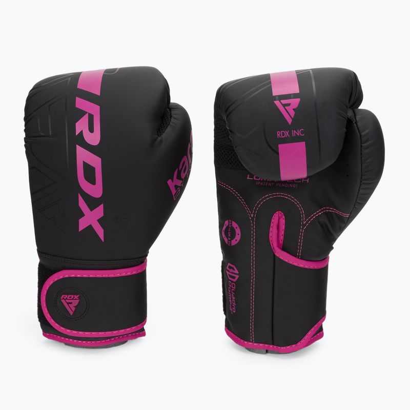 Boxerské rukavice RDX F6 čierno-ružové BGR-F6MP