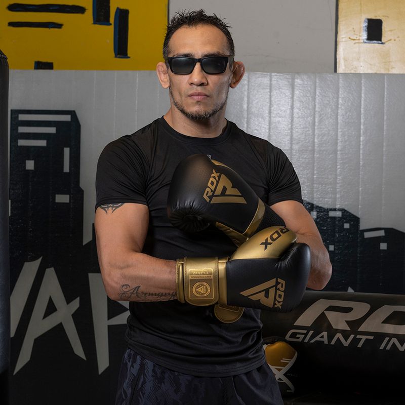 Boxerské rukavice RDX K1 Mark Pro Fight Boxing golden 10