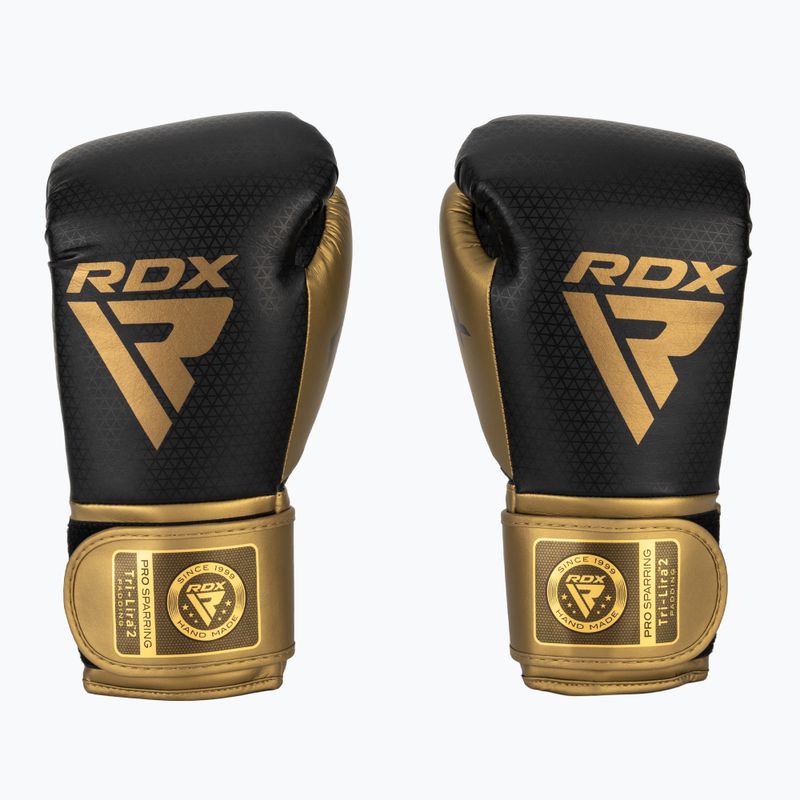 Boxerské rukavice RDX L2 Mark Pro Sparring Boxing Hook & Loop golden 2