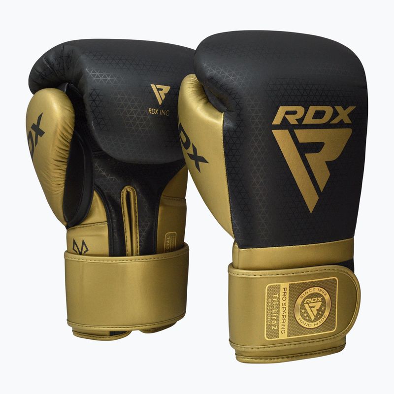 Boxerské rukavice RDX L2 Mark Pro Sparring Boxing Hook & Loop golden 2