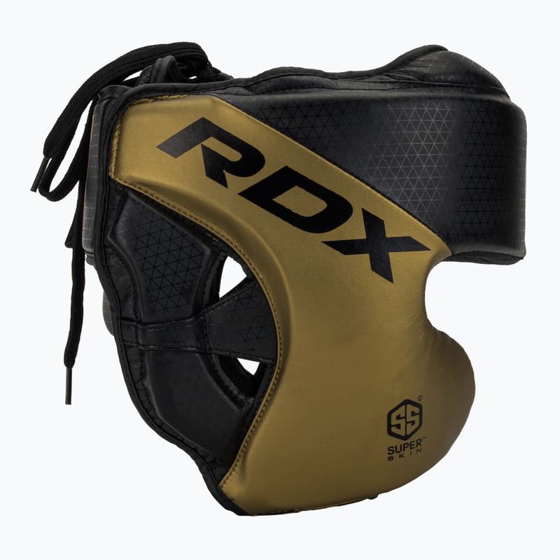 Boxerská prilba RDX L1 Mark Pro Cheek Boxing Training Head Guard golden 2