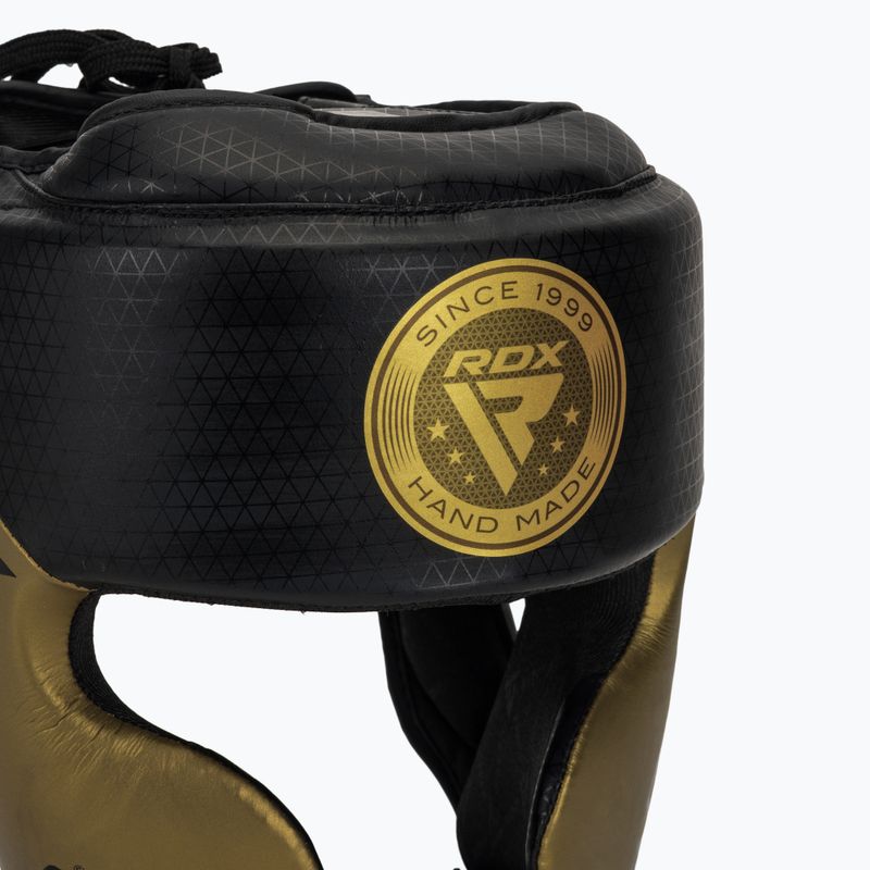 Boxerská prilba RDX L1 Mark Pro Cheek Boxing Training Head Guard golden 4