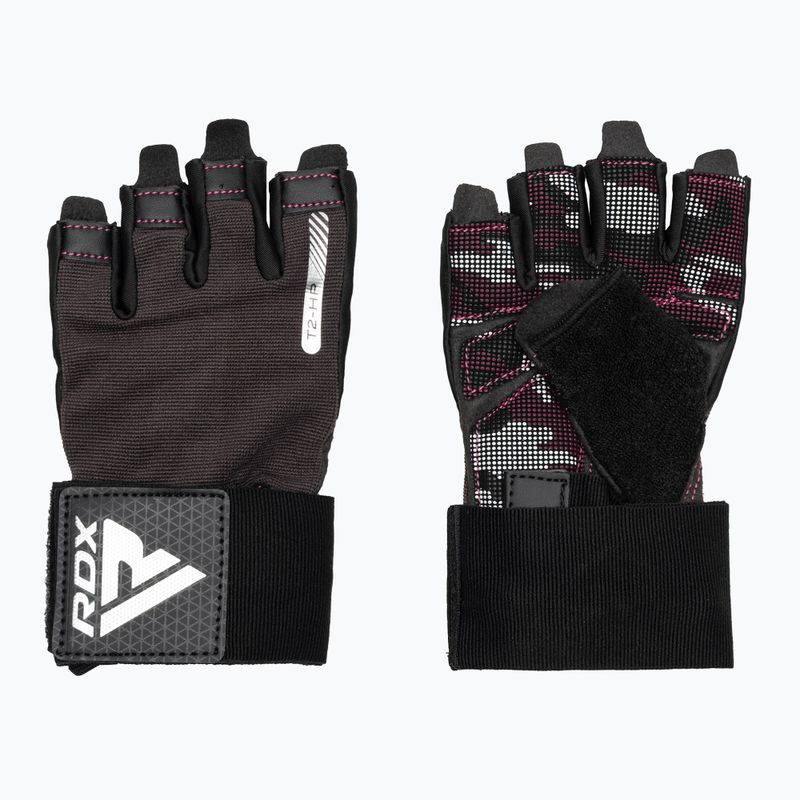 Tréningové rukavice RDX T2 Touch Screen Friendly Full Finger Gym Gloves army green