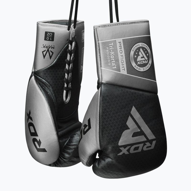 Boxerské rukavice RDX K1 Mark Pro Fight Boxing silver 5