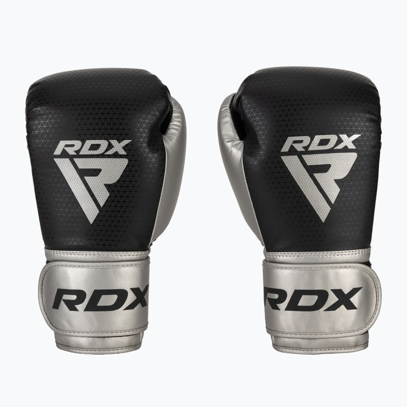 Boxerské rukavice RDX L2 Mark Pro Sparring Boxing Hook & Loop silver 2