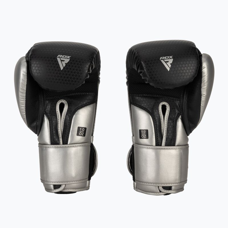 Boxerské rukavice RDX L2 Mark Pro Sparring Boxing Hook & Loop silver 3