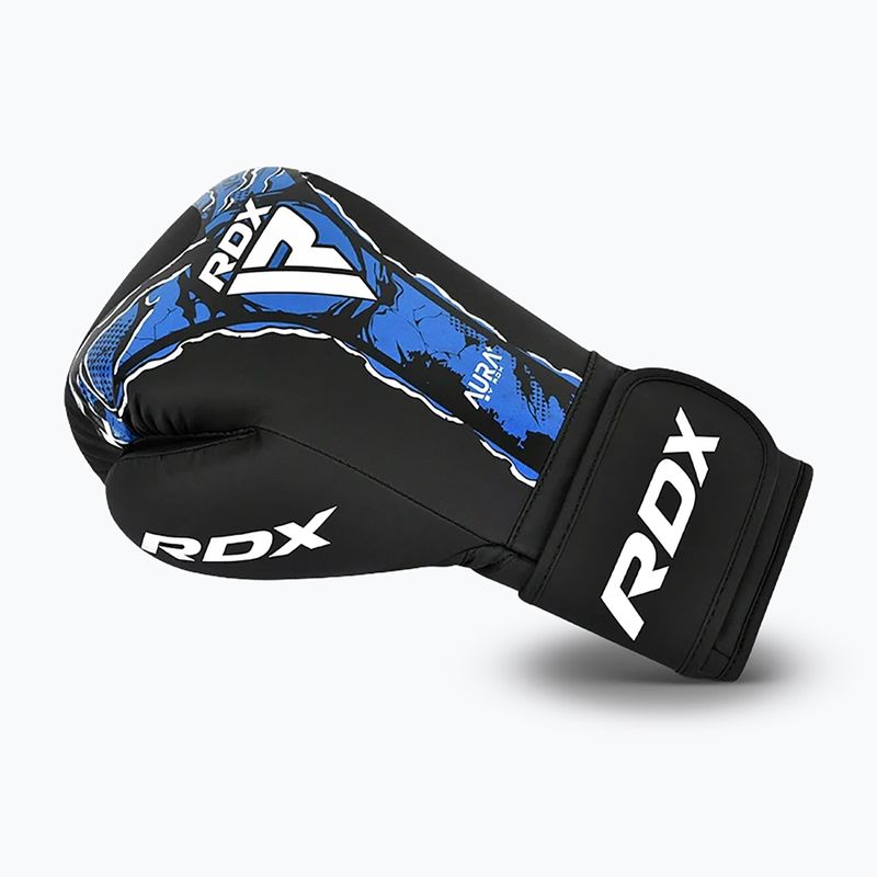 Boxerské rukavice RDX Boxing New Aura F17 black/blue 3