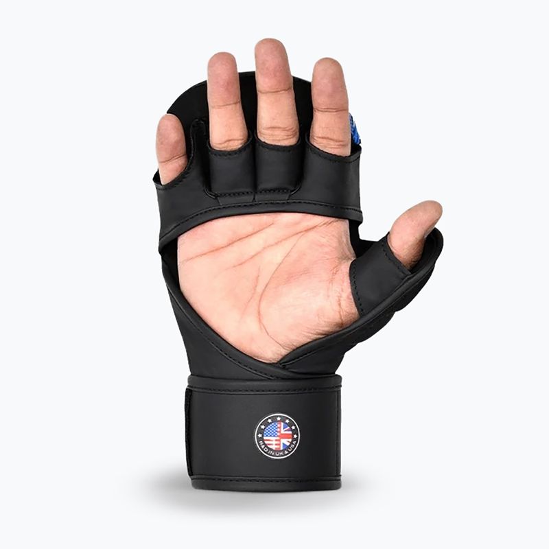 Rukavice MMA RDX Grappling Shooter New Aura F17 black/blue 3