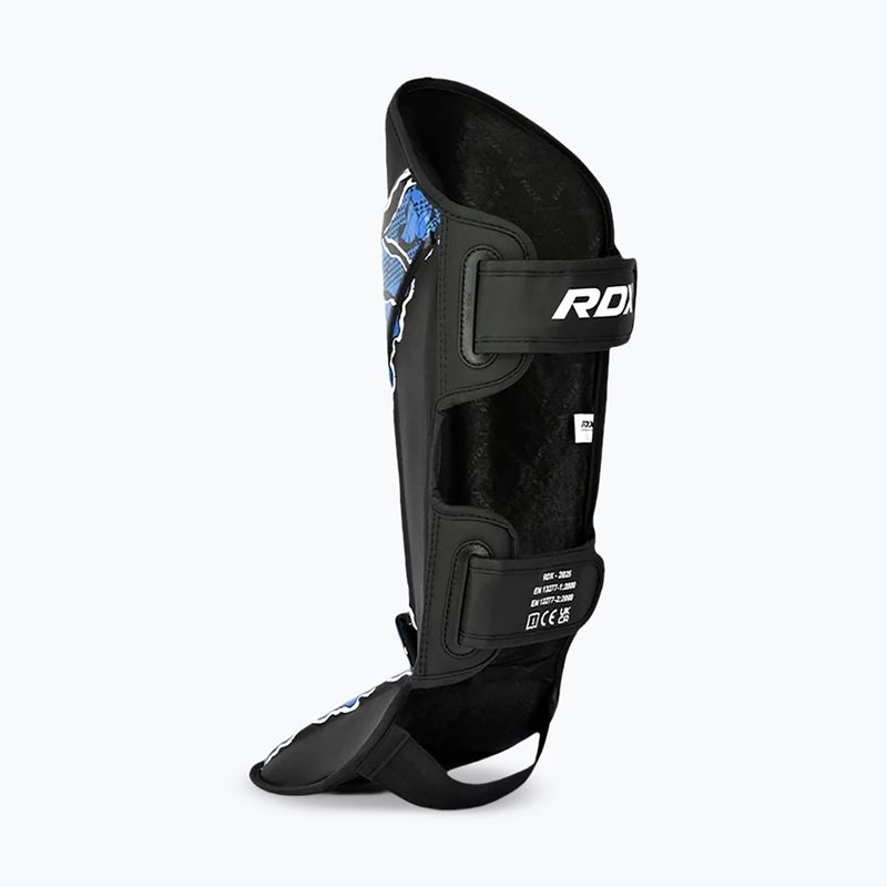 Chrániče holení a nôh RDX Instep New Aura F17 Shin black/blue 5
