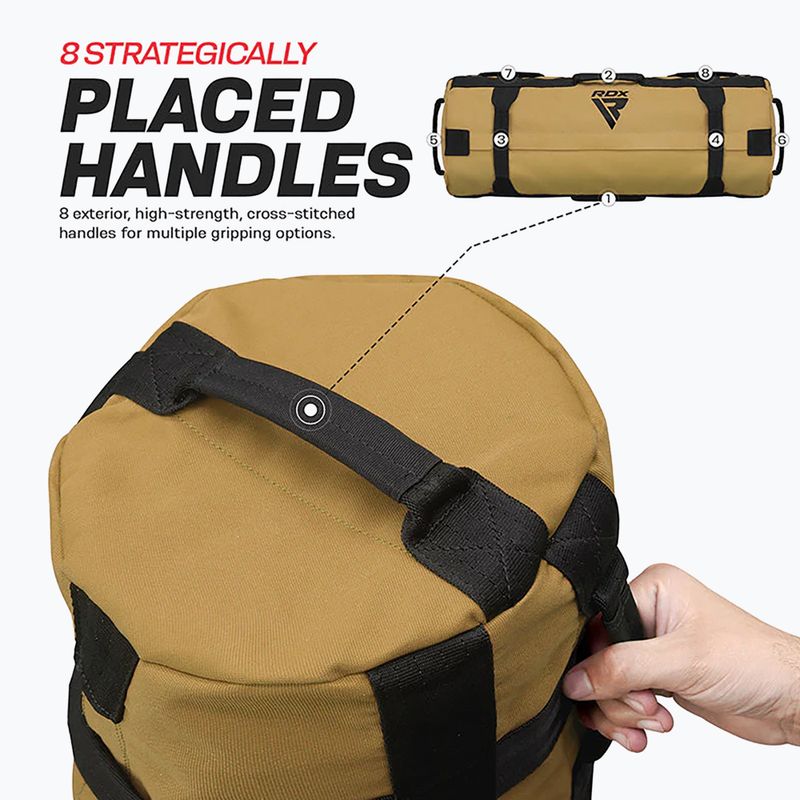 Boxovacie vrece RDX Fitness Pieskové khaki 9