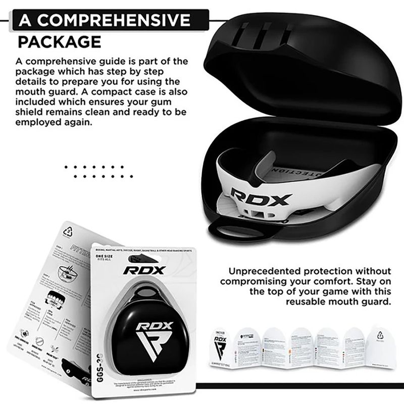 Chránič zubov RDX Mouth Guard white/black 3