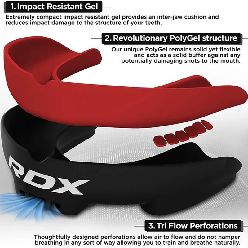 Chránič zubov RDX Mouth Guard red/black 3