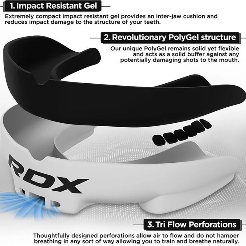 Detský chránič čeľuste  RDX Mouth Junior white/black 2