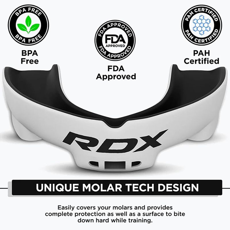 Detský chránič čeľuste  RDX Mouth Junior white/black 3