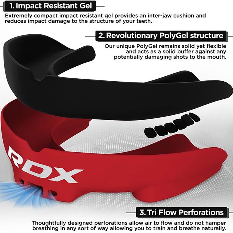 Detský chránič čeľuste  RDX Mouth Junior red/black 2