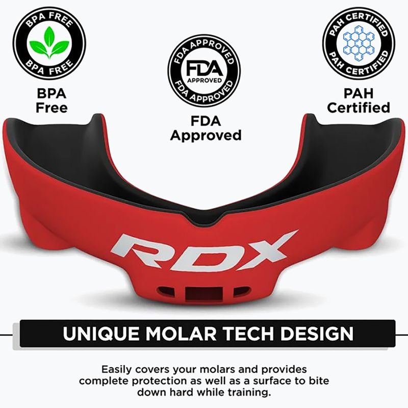 Detský chránič čeľuste  RDX Mouth Junior red/black 3