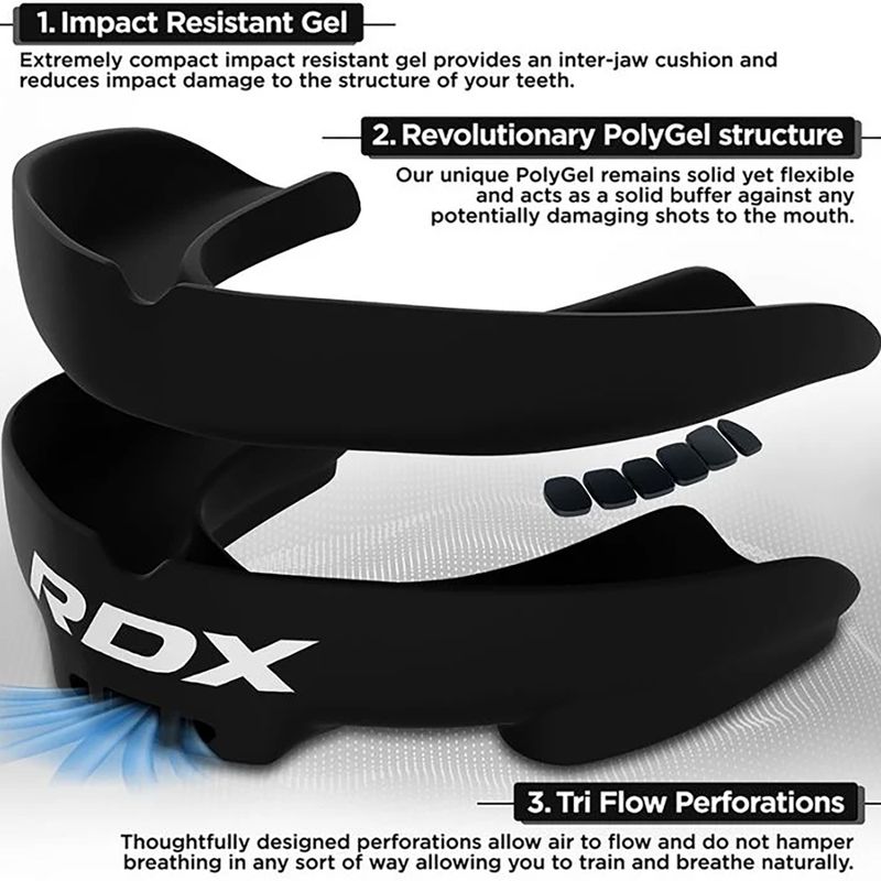Detský chránič čeľuste  RDX Mouth Junior black 2