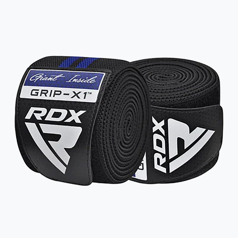 Chrániče kolien RDX KR11 Gym Knee Wrap čierno-modré  2