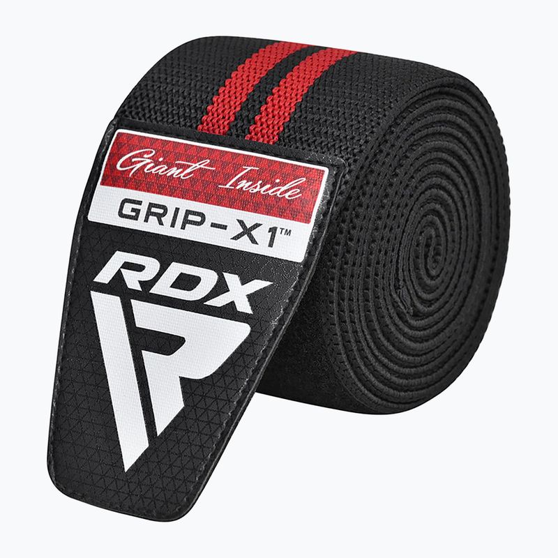 Chrániče kolien RDX KR11 Gym Knee Wrap čierne/červené  3