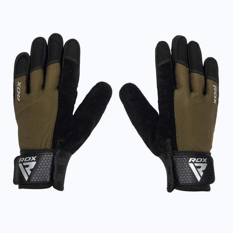 Trekkingové rukavice RDX W1F Full Finger army green 2