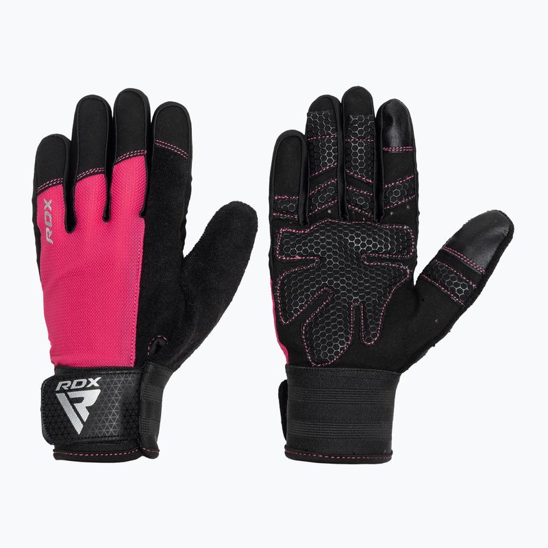Trekkingové rukavice RDX W1F Full Finger pink