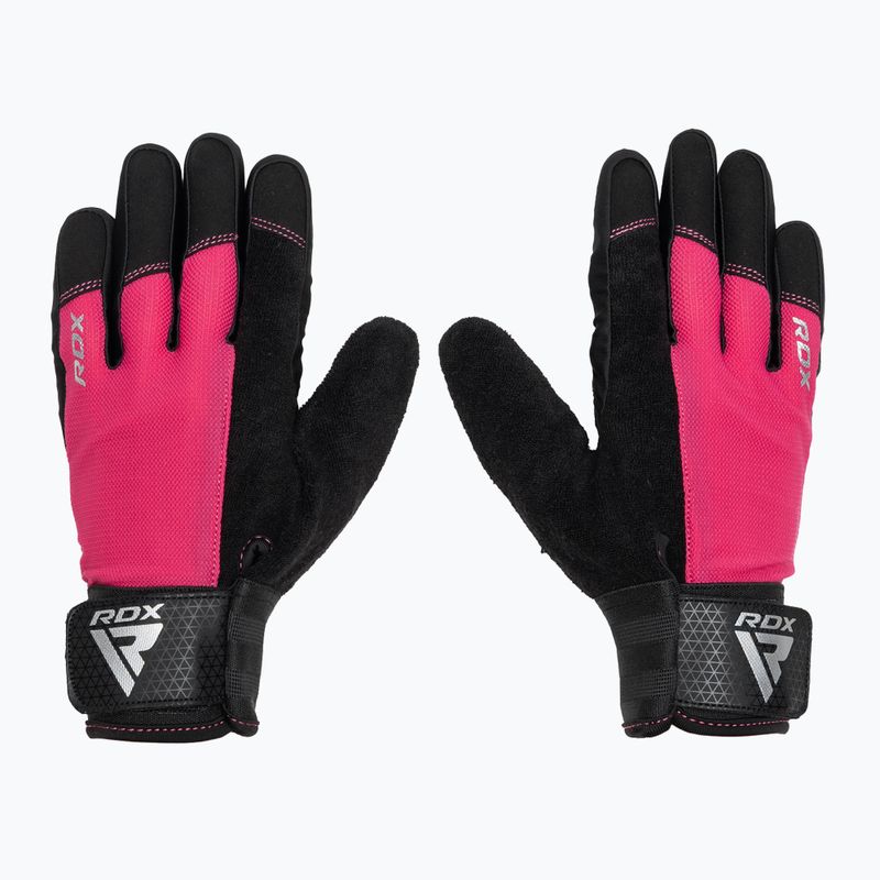Trekkingové rukavice RDX W1F Full Finger pink 2