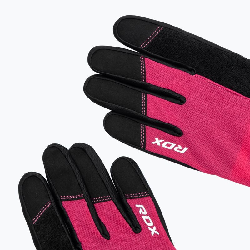Trekkingové rukavice RDX W1F Full Finger pink 4
