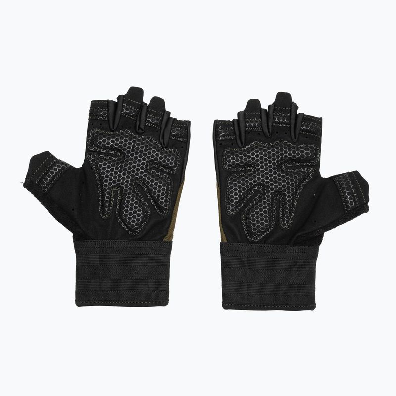 Tréningové rukavice RDX W1H Gym Workout Gloves army green 3