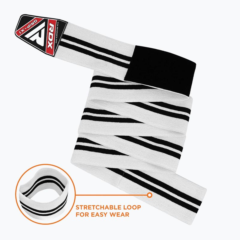 Omotávky na kolená RDX Compression Elasticated Knee Wrap white 5