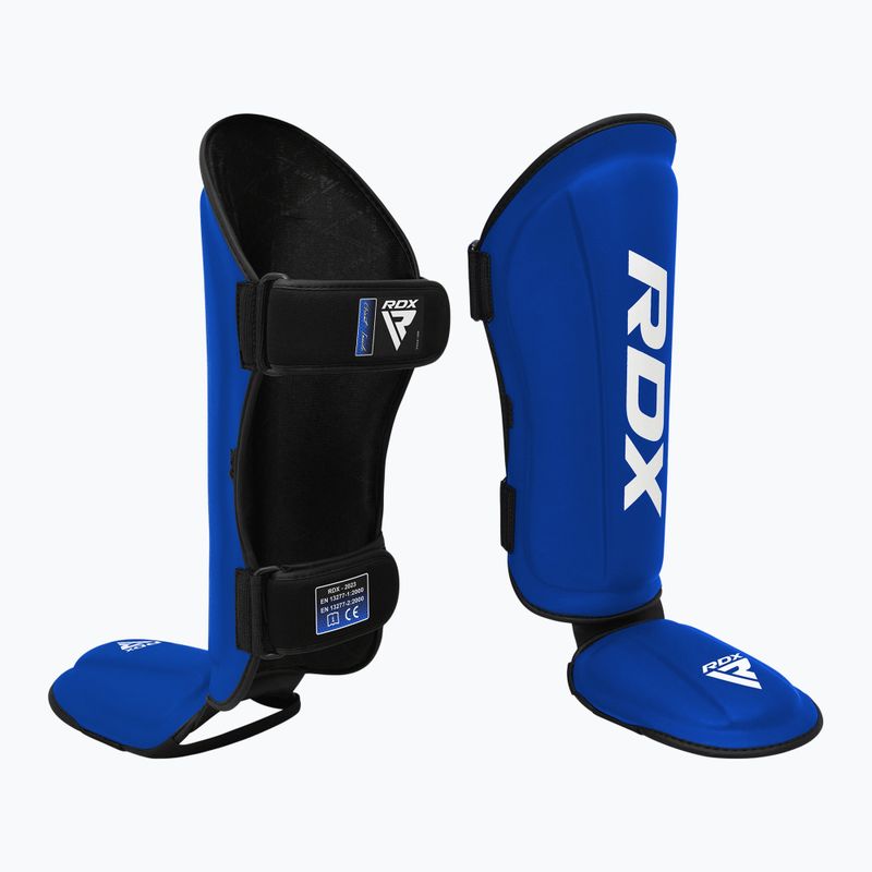 Chrániče holení a priehlavkov RDX T1 Shin Instep Guards blue/white 2