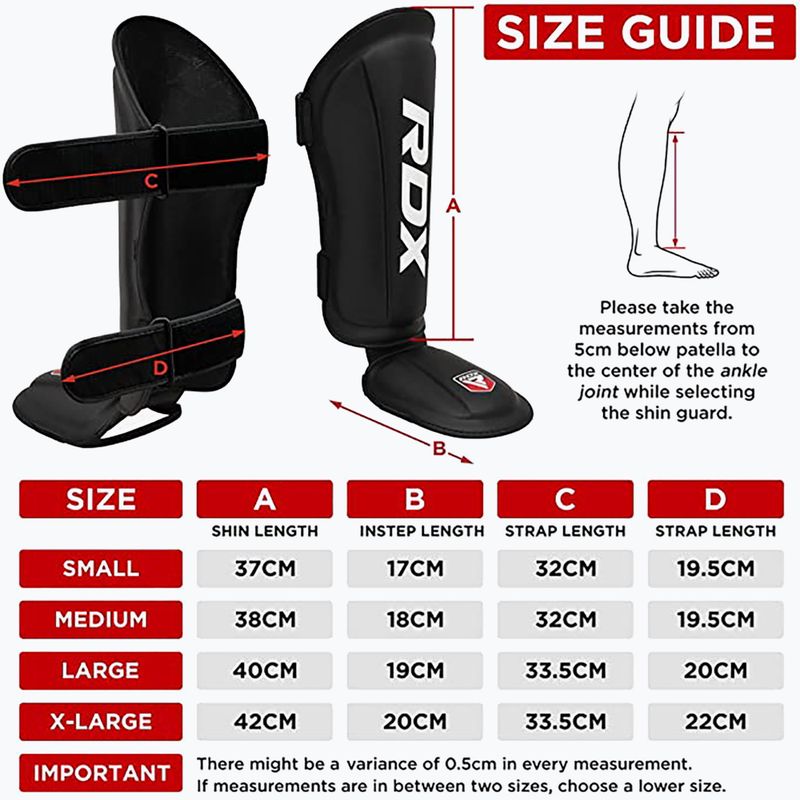 Chrániče holení a priehlavkov RDX T1 Shin Instep Guards red/white 8