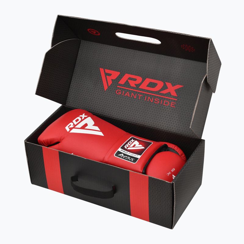 Boxerské rukavice RDX Pro Fight Apex Competition Lace Up Boxing red 7