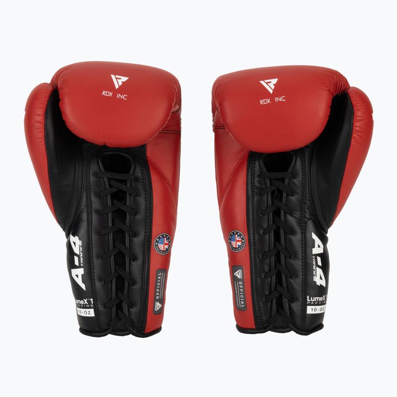 Boxerské rukavice RDX Apex Lace Up Training Sparring Boxing red 3