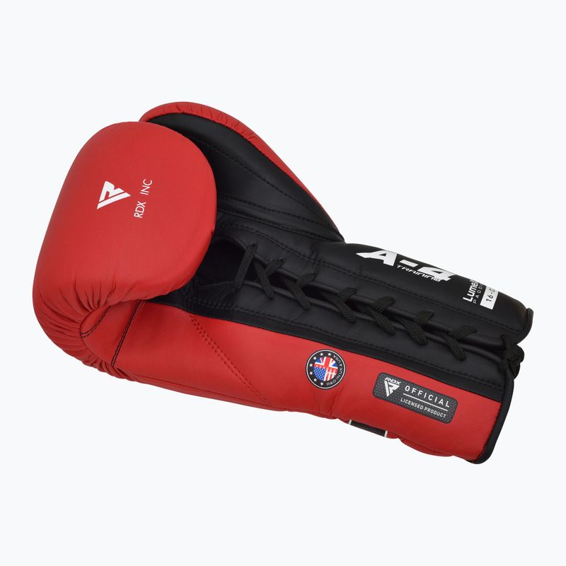 Boxerské rukavice RDX Apex Lace Up Training Sparring Boxing red 3