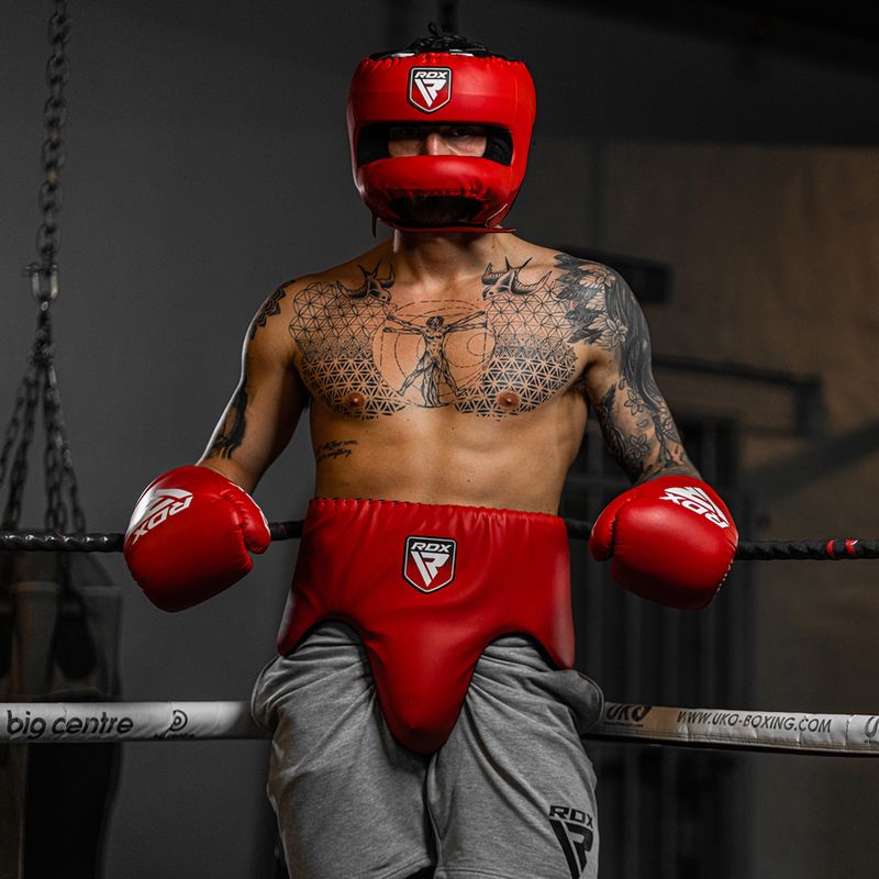 Boxerské rukavice RDX Apex Lace Up Training Sparring Boxing red 12