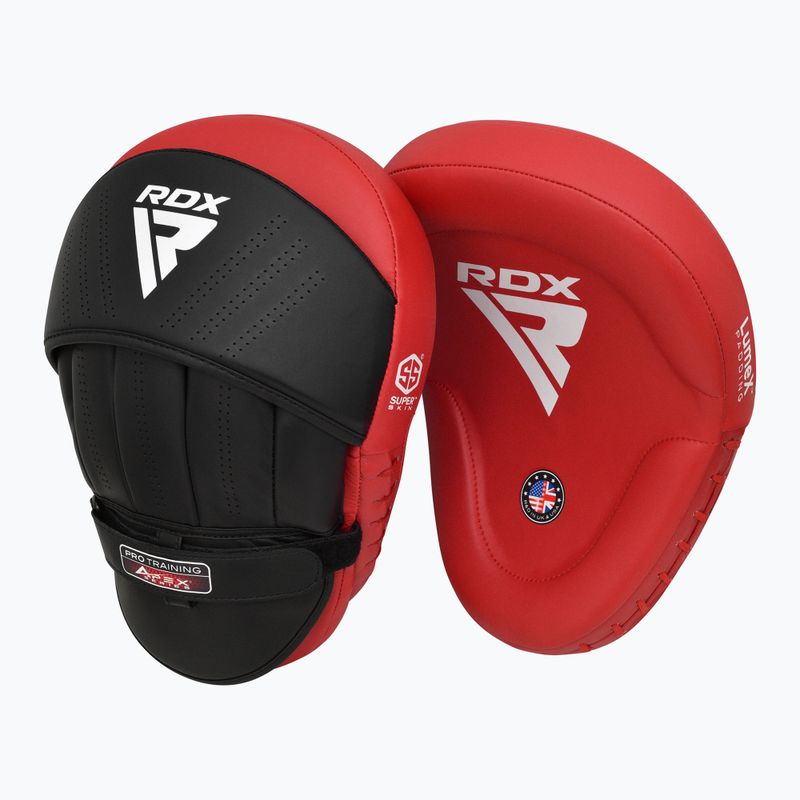 Tréningové lapy RDX Apex Curved Training Boxing Pads red 2