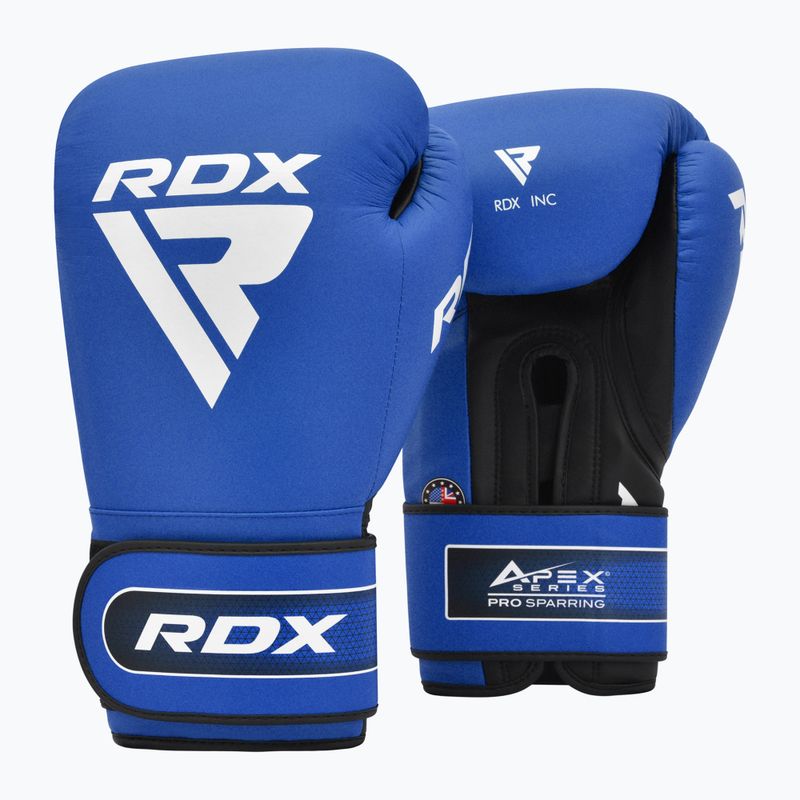 Boxerské rukavice RDX Apex Sparring Training Boxing Hook & Loop blue