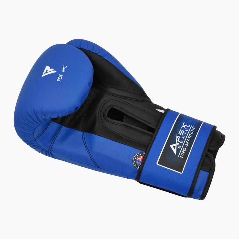 Boxerské rukavice RDX Apex Sparring Training Boxing Hook & Loop blue 4