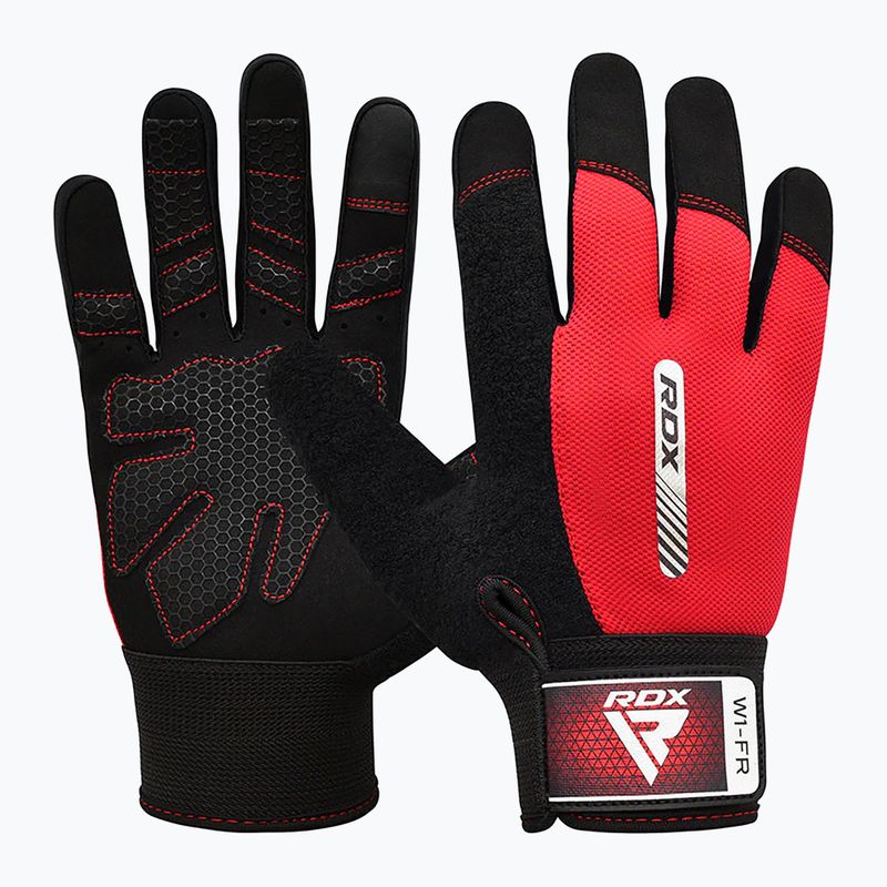 Tréningové rukavice RDX W1F Full Finger red