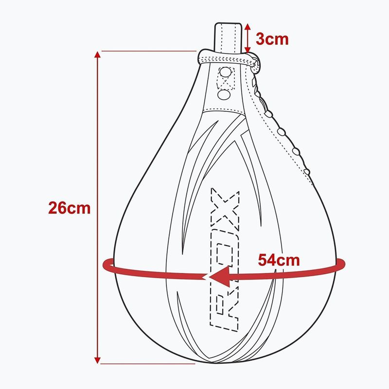 Boxerská hruška RDX Speed Ball Leather Multi čierno-žltá 2SBL-S2YU 6