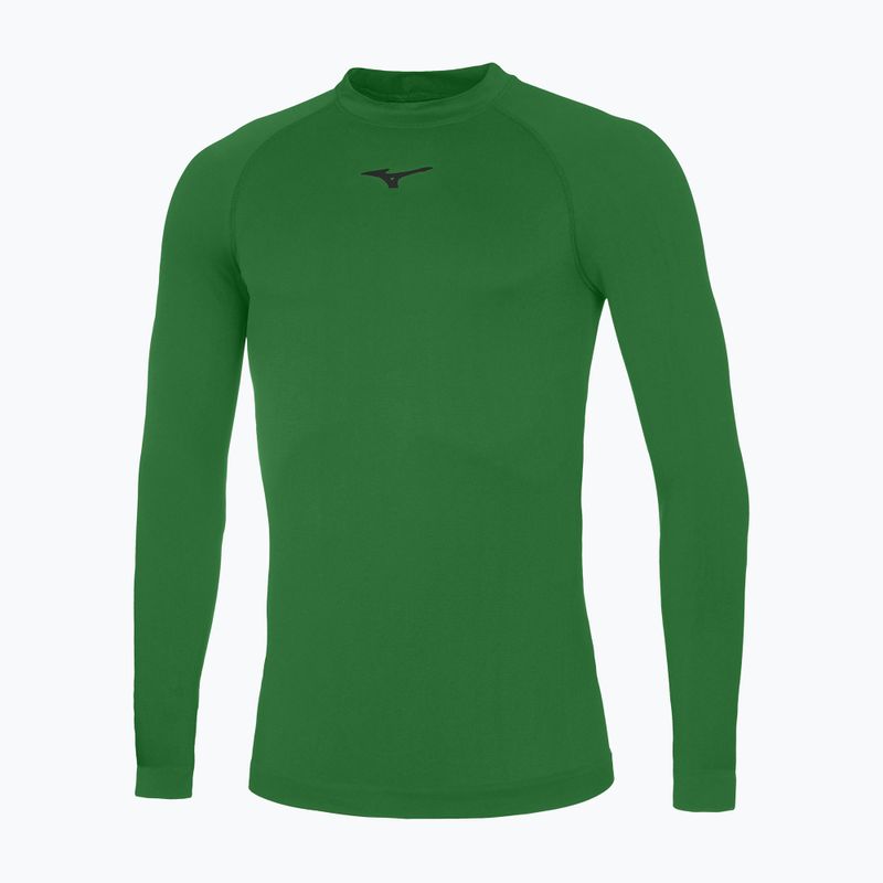 Pánske bežecké tričko longsleeve Mizuno Core Underwear green/black