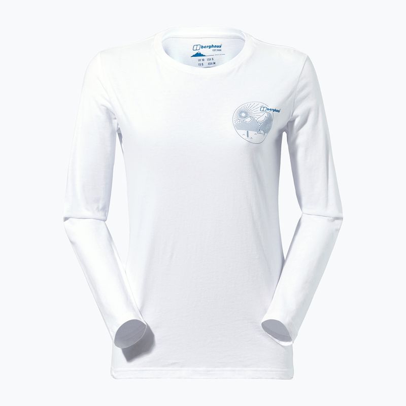 Dámske tričko s dlhým rukávom Berghaus Linear Landscape pure white 8