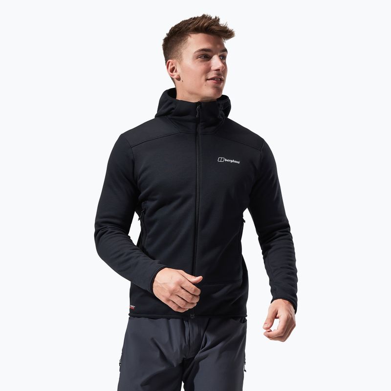 Pánska fleecová mikina Berghaus Heuberg Hoody black/black