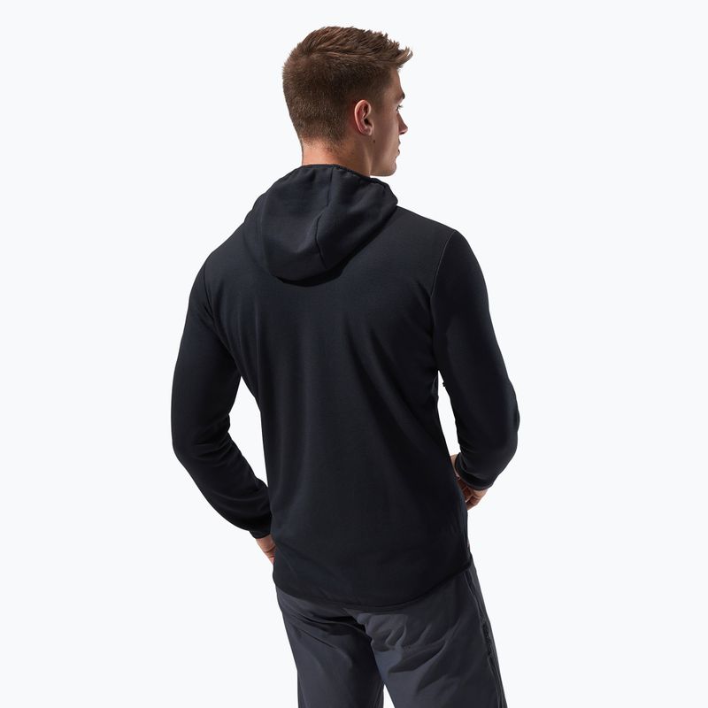 Pánska fleecová mikina Berghaus Heuberg Hoody black/black 3