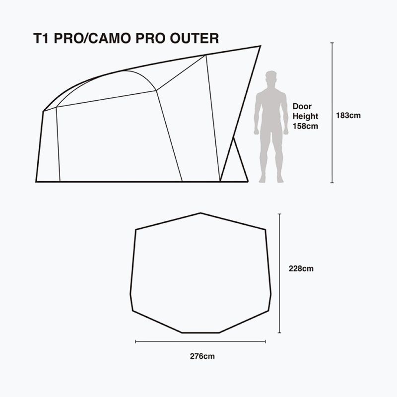 Rybársky stan Nash Tackle Titan T1 Camo Pro 7