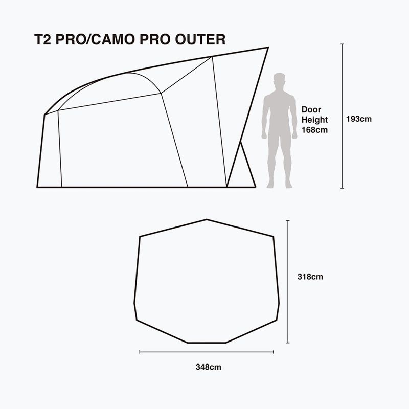 Nash Tackle Titan T2 Camo Pro zelený rybársky stan T4236 8