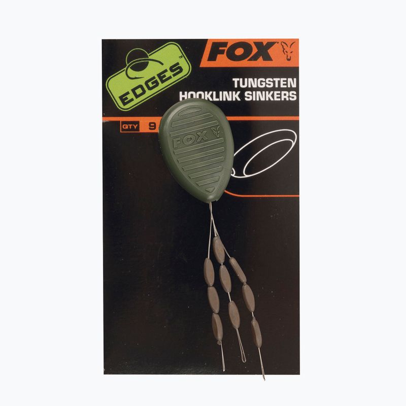 Fox Edges Tungsten Hooklink Sinkers kaprové závažia hnedé CAC585